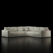 Lugano Five Pieces Beige Sectional Roberto Grassie RG