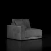 Lugano Five Pieces Dark Gray Sectional Laf Chair Roberto Grassie RG