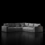 Lugano Five Pieces Dark Gray Sectional Roberto Grassie RG