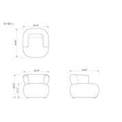 Luna Ivory Ax Sofa Set