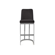 Mariella Silver Black Bar Stool