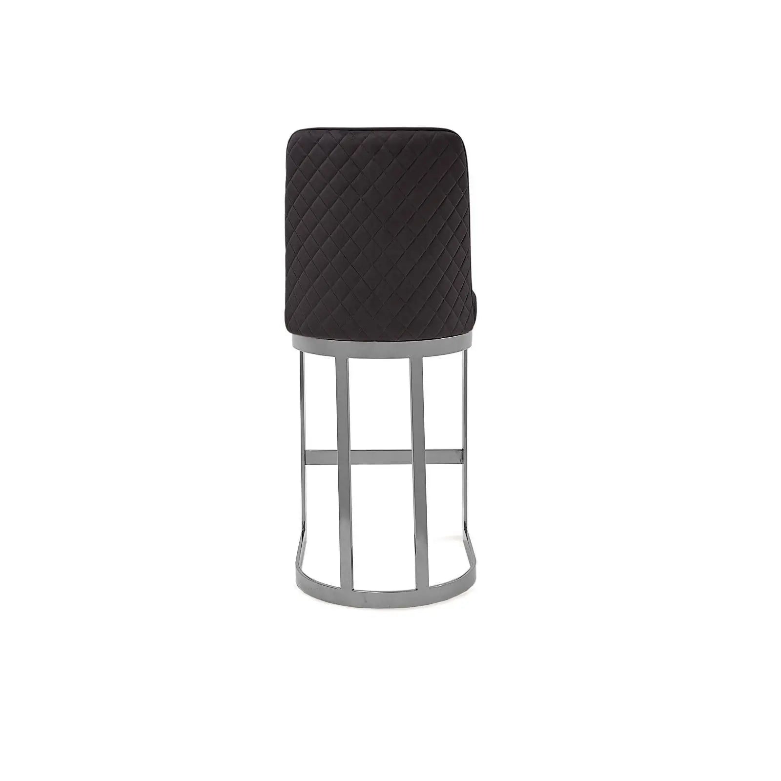 Mariella Silver Black Counter Modern Bar Stool