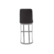 Mariella Silver Black Modern Bar Stool