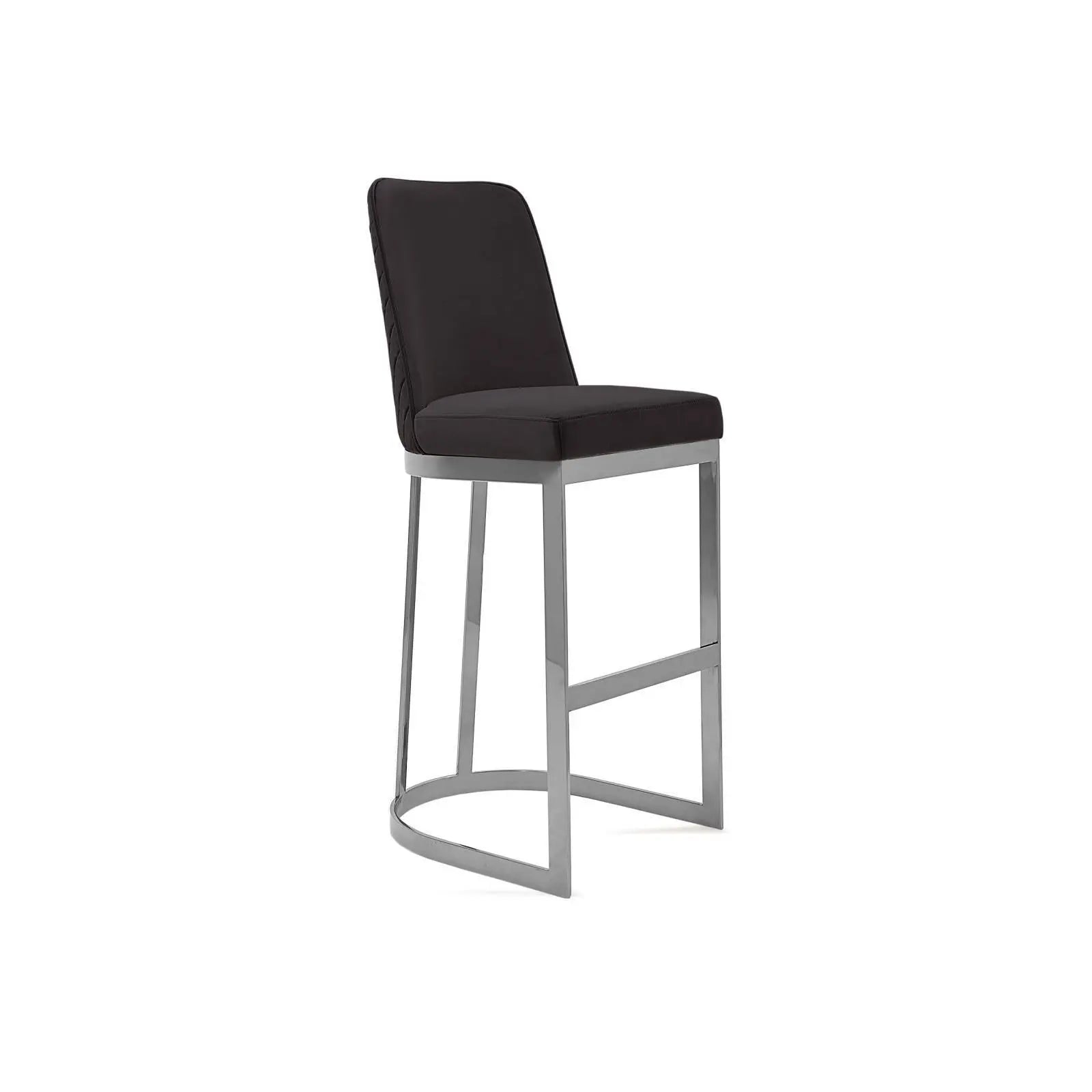 Mariella Silver Black Stylish Bar Stool
