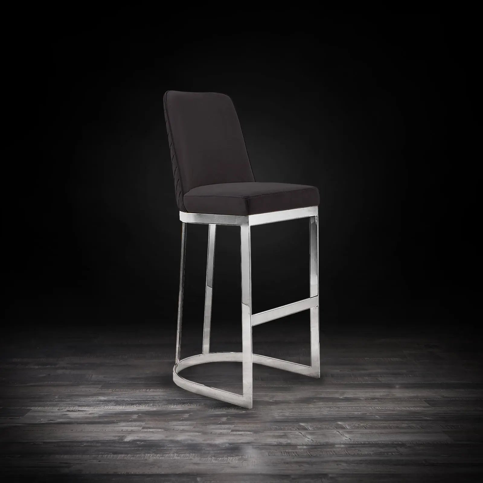Mariella Silver Black Stylish Bar Stool