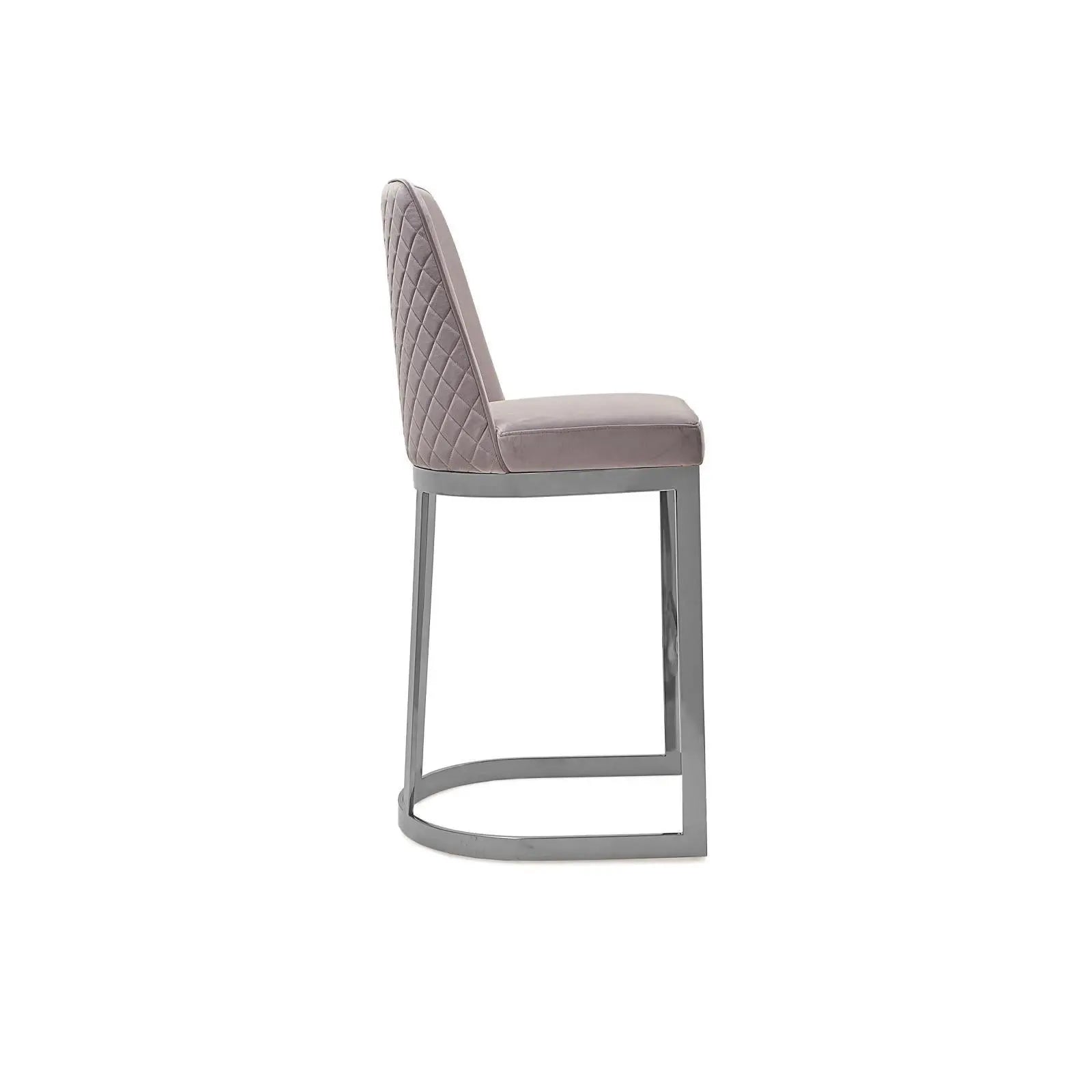 Mariella Silver Gray Counter Roberto Grassie Bar Stool