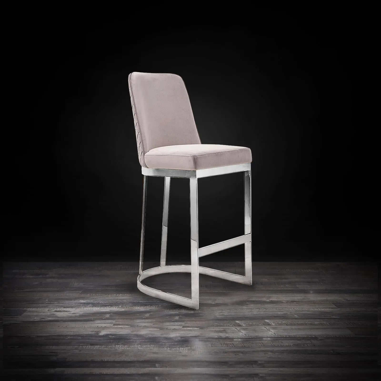 Mariella Silver Gray Counter Stylish Bar Stool