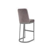 Mariella Silver Gray Luxury Bar Stool
