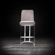 Mariella Silver Gray Modern Bar Stool