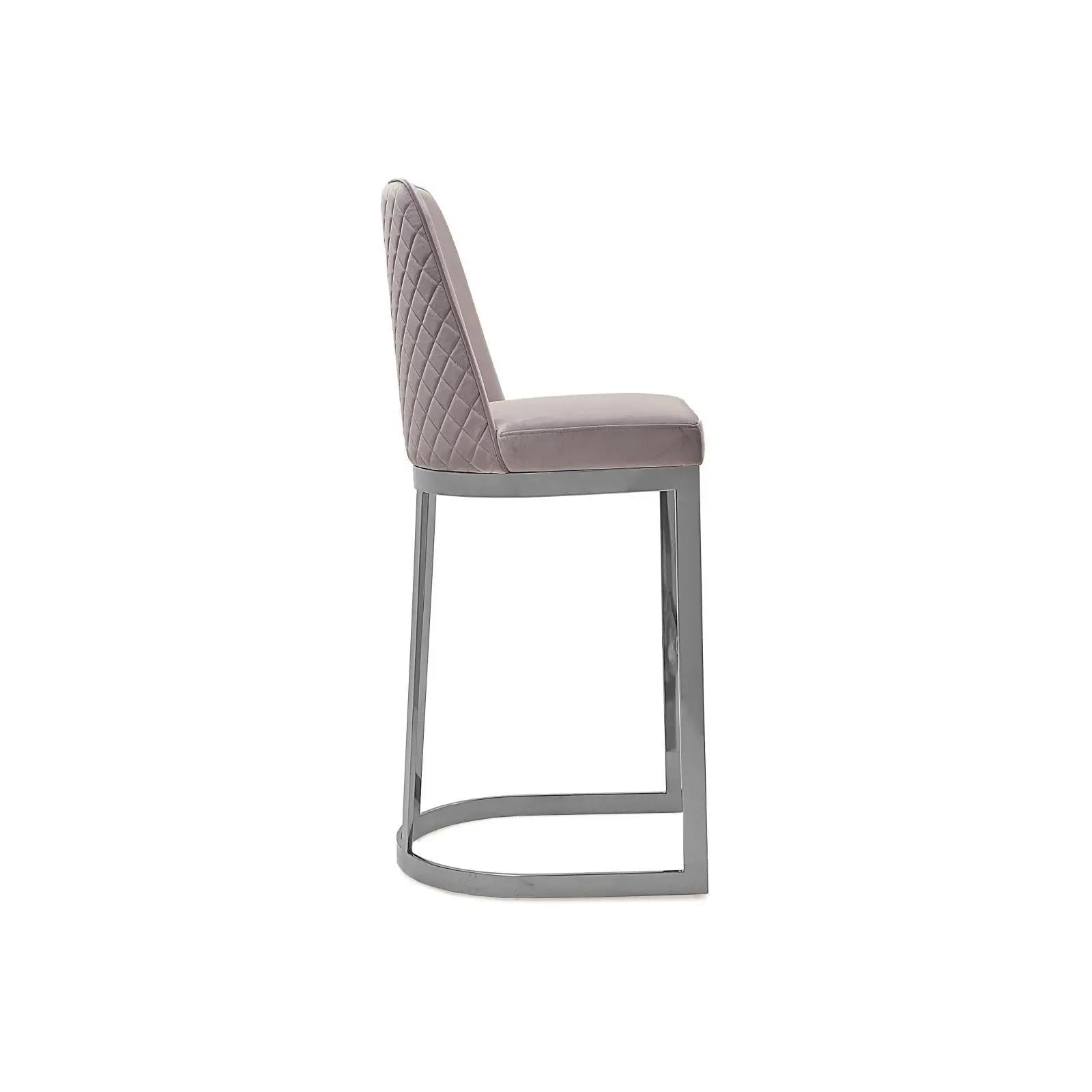 Mariella Silver Gray Roberto Grassie Bar Stool