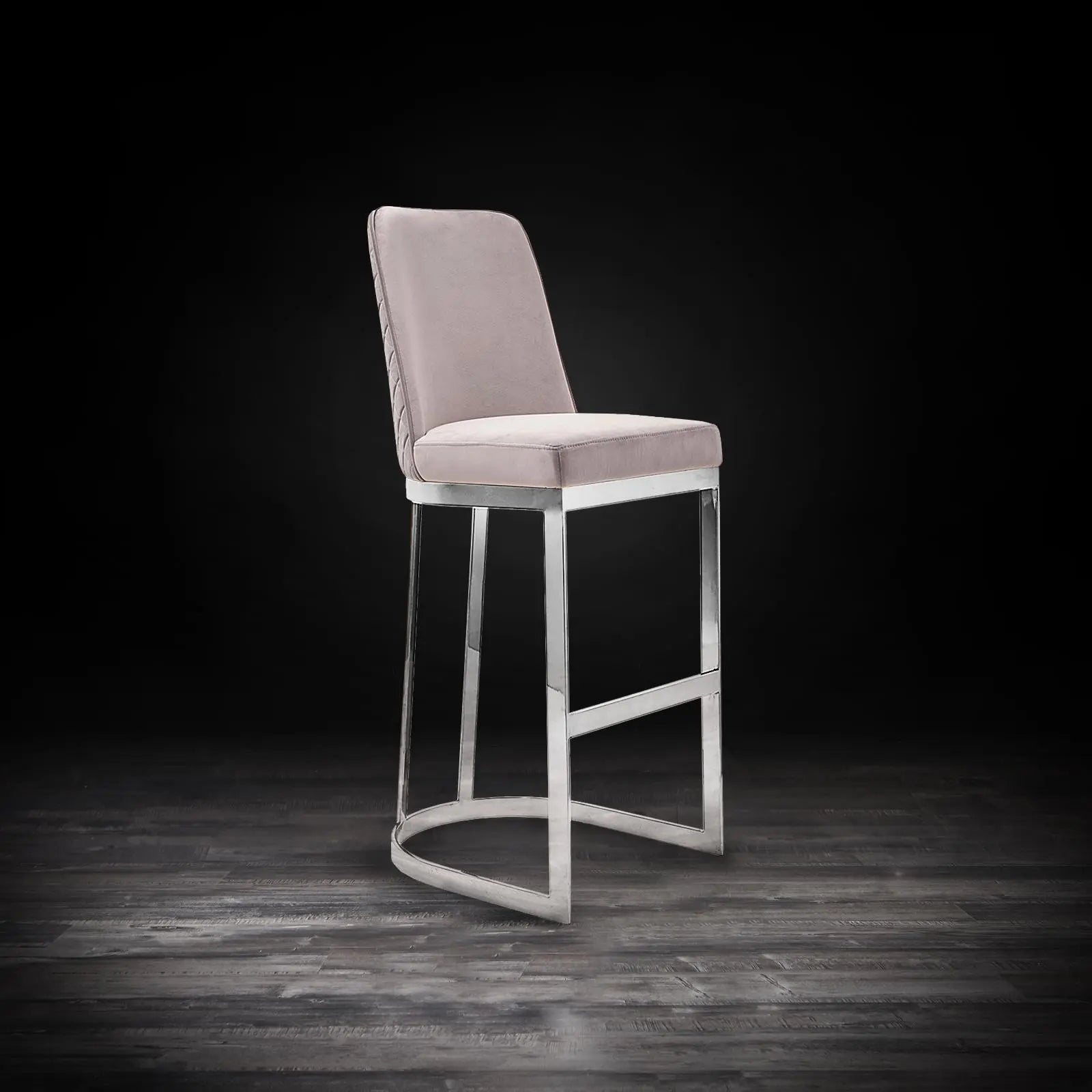 Mariella Silver Gray Stylish Bar Stool