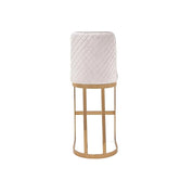 Mariella Titanium Gold Polished Stainless Steel Base Beige Bar Modern Bar Stool