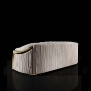 Massimo Lux Brushed Titanium Gold Sofa Beige Roberto Grassie Modern