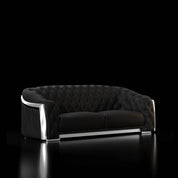 Massimo Lux Silver Sofa Black