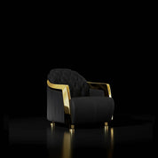 Massimo Lux Titanium Gold Chair Black