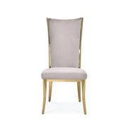 Massimo Titanium Gold Polished Stainless Steel Base Taupe Dining Chair