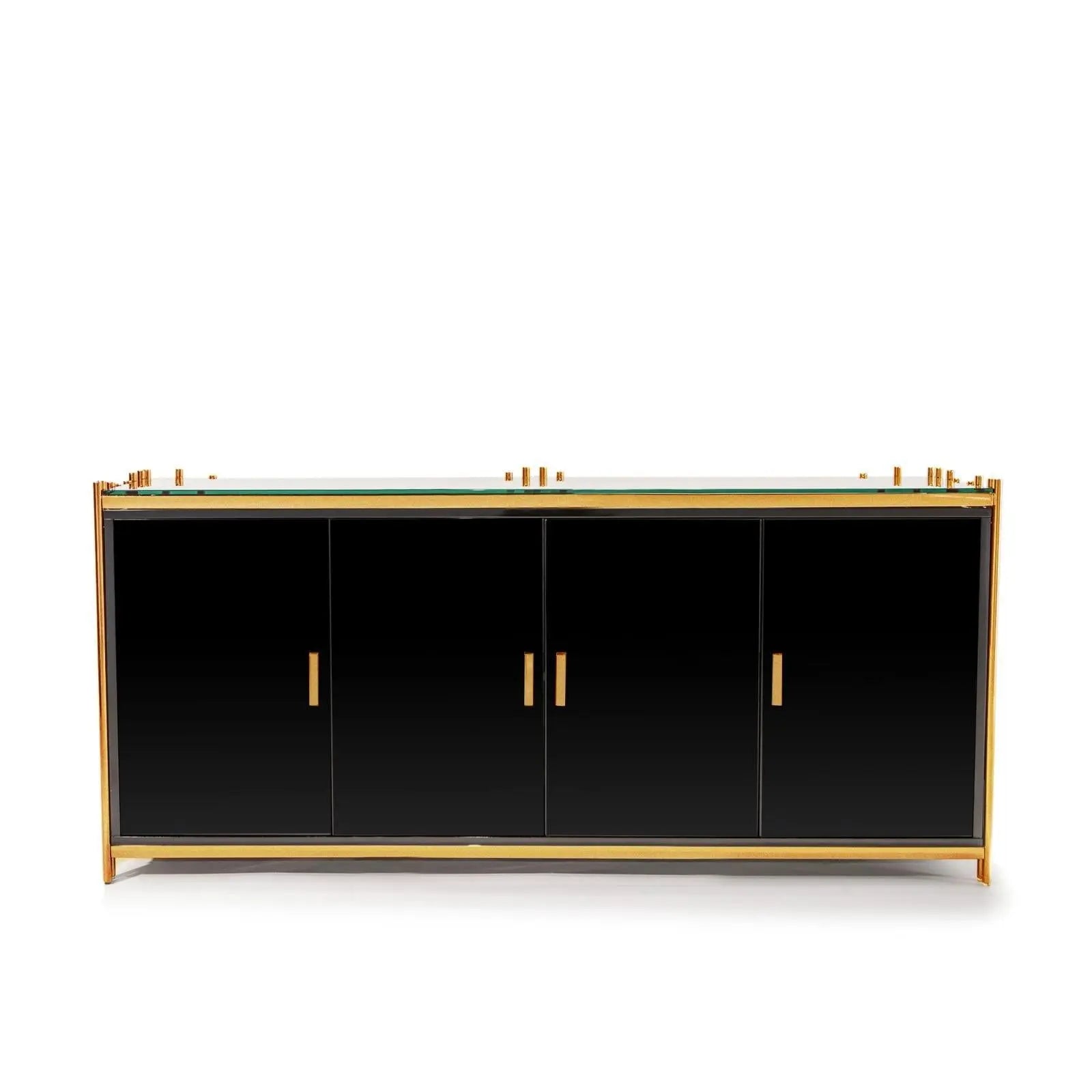 Mauris Door Titanium Gold Brushed Stainless Steel Base Buffet