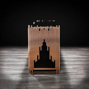 Mauris Door Rose Gold Polished Stainless Steel Base Roberto Grassie Buffet