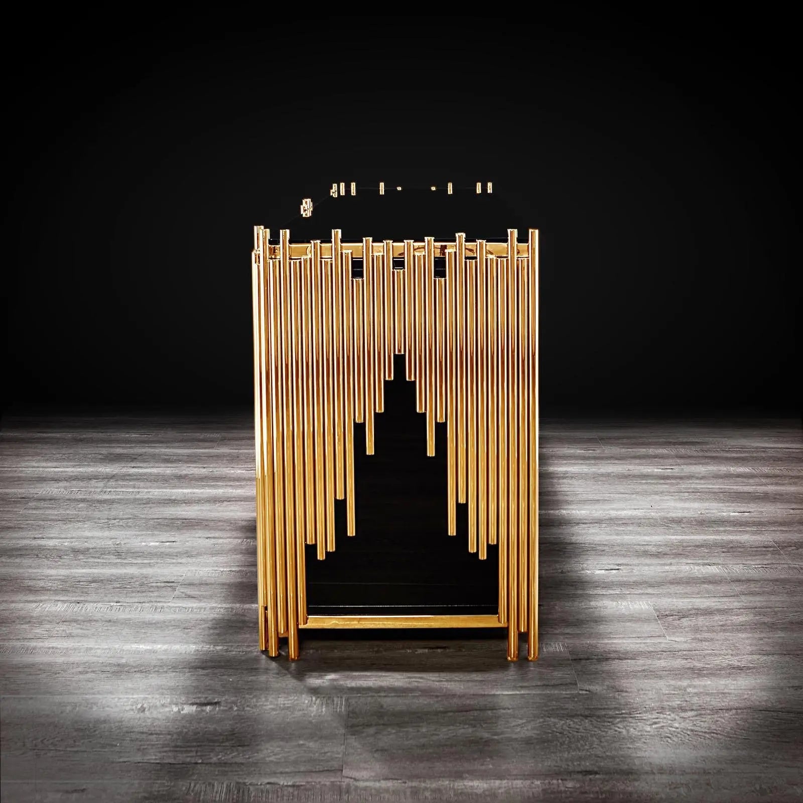 Mauris Door Titanium Gold Polished Stainless Steel Base Modern Buffet