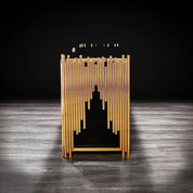 Mauris Door Titanium Gold Polished Stainless Steel Base Modern Buffet