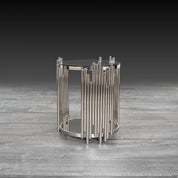 Mauris Round Silver Modern End Table
