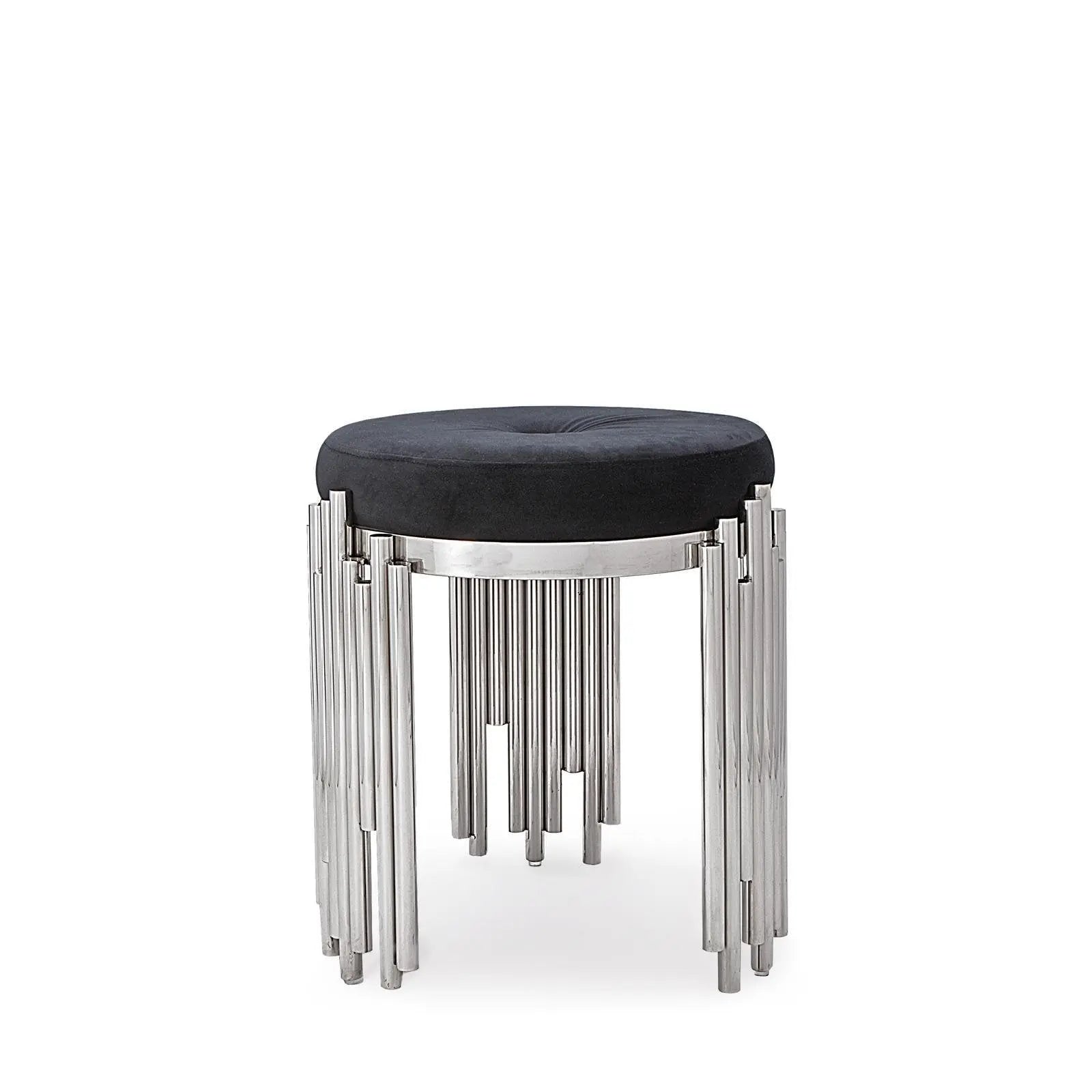 Mauris Silver Black Accent Chair