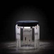 Mauris Silver Black Modern Accent Chair