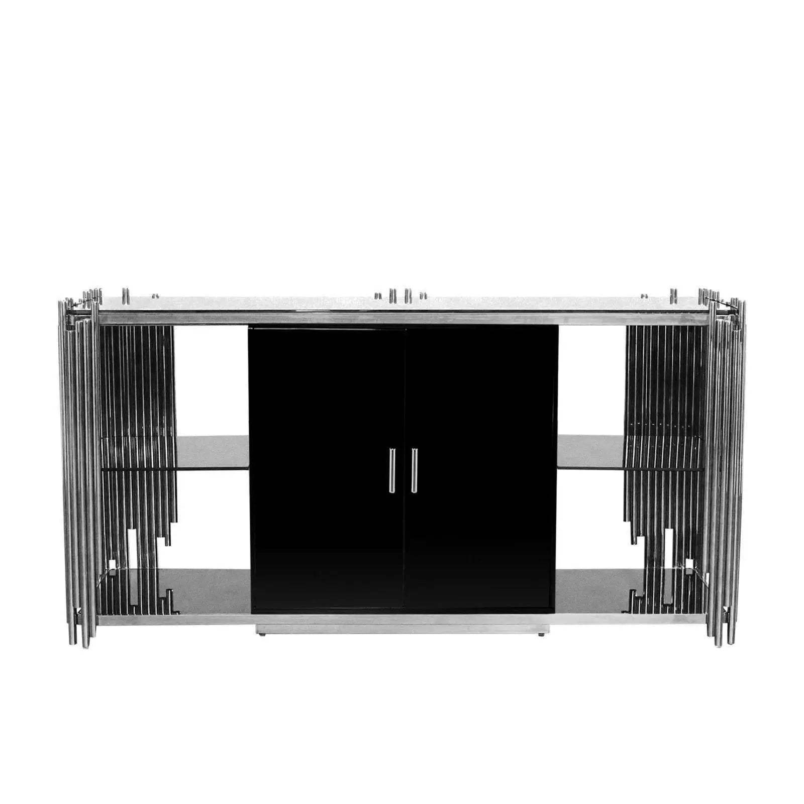 Mauris Polished Stainless Steel Base Buffet