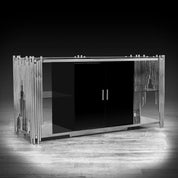 Mauris Polished Stainless Steel Base Modern Buffet