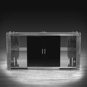 Mauris Polished Stainless Steel Base Stylish Buffet