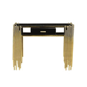 Mauris Titanium Gold Polished Stainless Steel Base Console Table