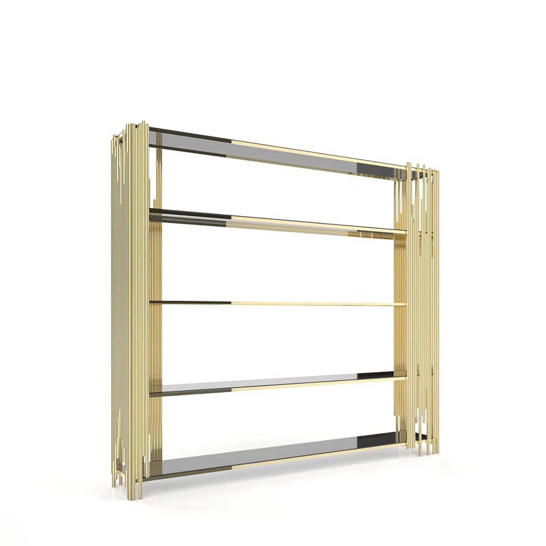 Mauris Titanium Gold Polished Stainless Steel Base Large Shelf RG