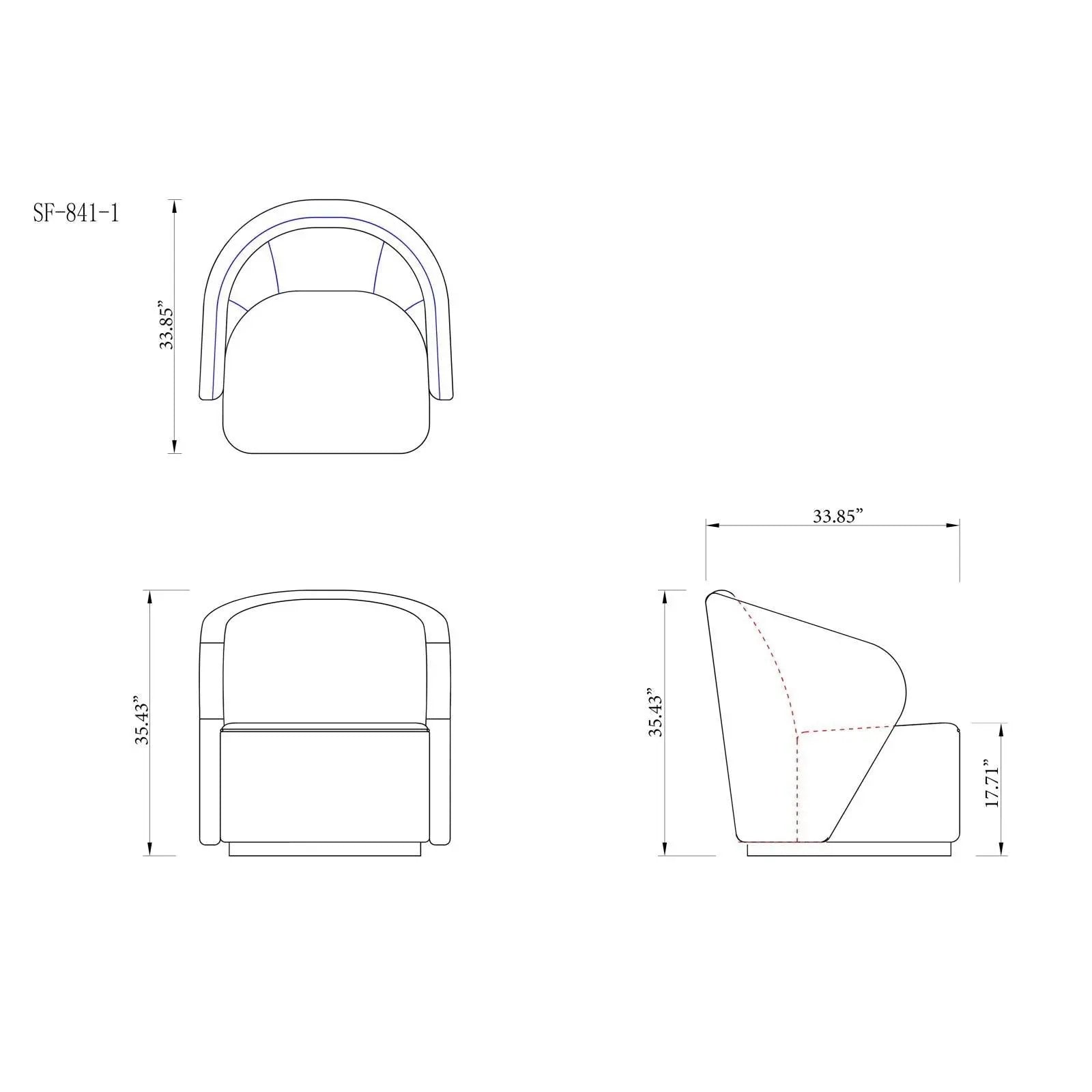 Mauro Gray Ax Sofa Set