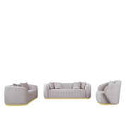Mauro Taupe Modern Sofa Set