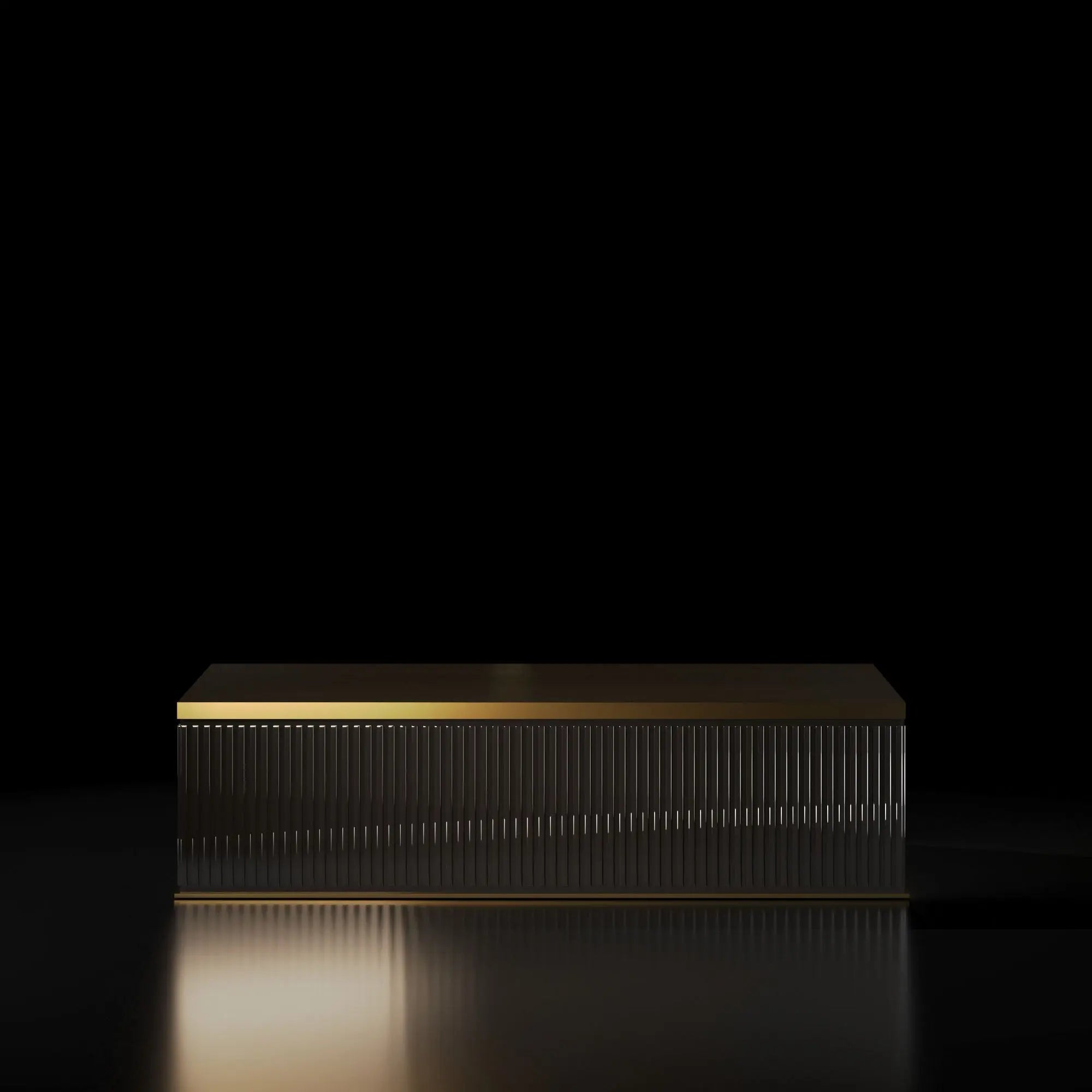 Messina Rect Zirconium Gold Coffee Table Roberto Grassie Furniture