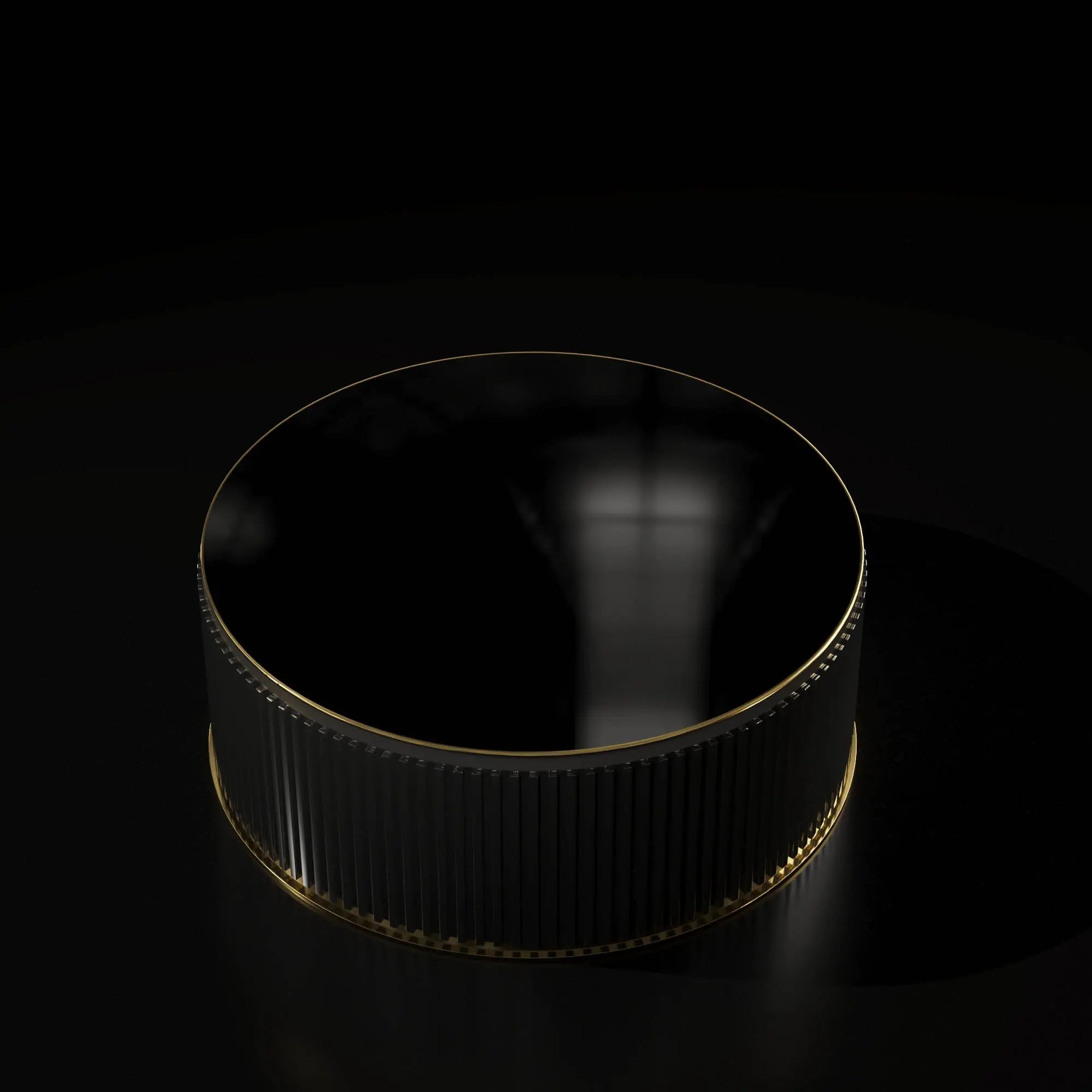 Messina Round Zirconium Gold Coffee Table