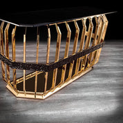 Milano Gold Glass Roberto Grassie Console Table