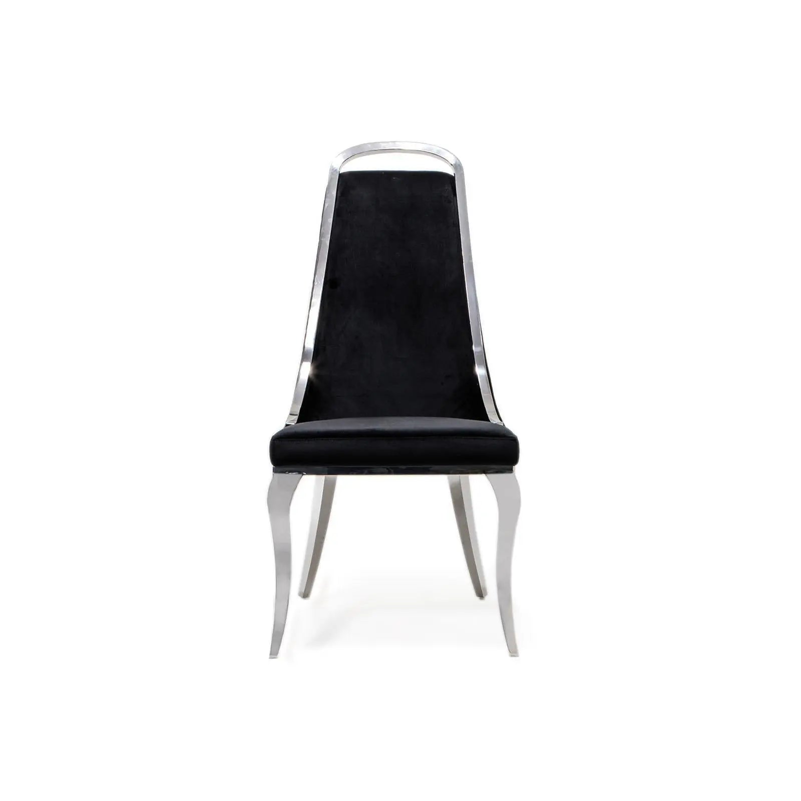 Milano Silver Black Dining Chair RG