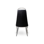 Milano Silver Black Luxury Dining Chair