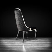 Milano Silver Black Luxury Dining Chair