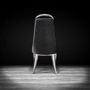 Milano Silver Black Modern Dining Chair