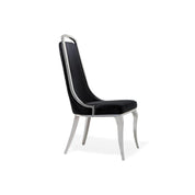 Milano Silver Black Modern Dining Chair