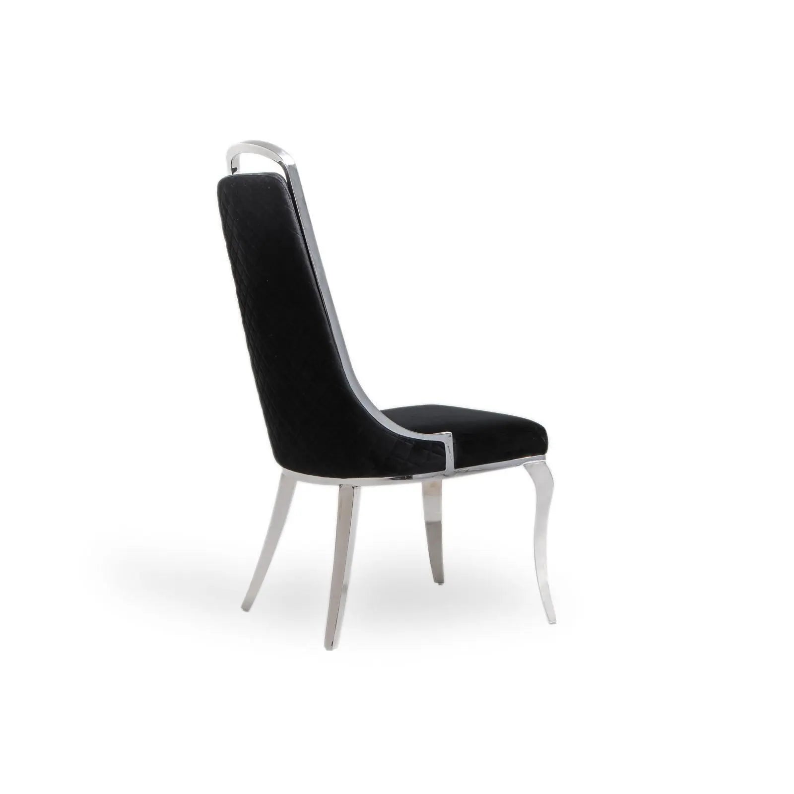 Milano Silver Black Roberto Grassie Dining Chair