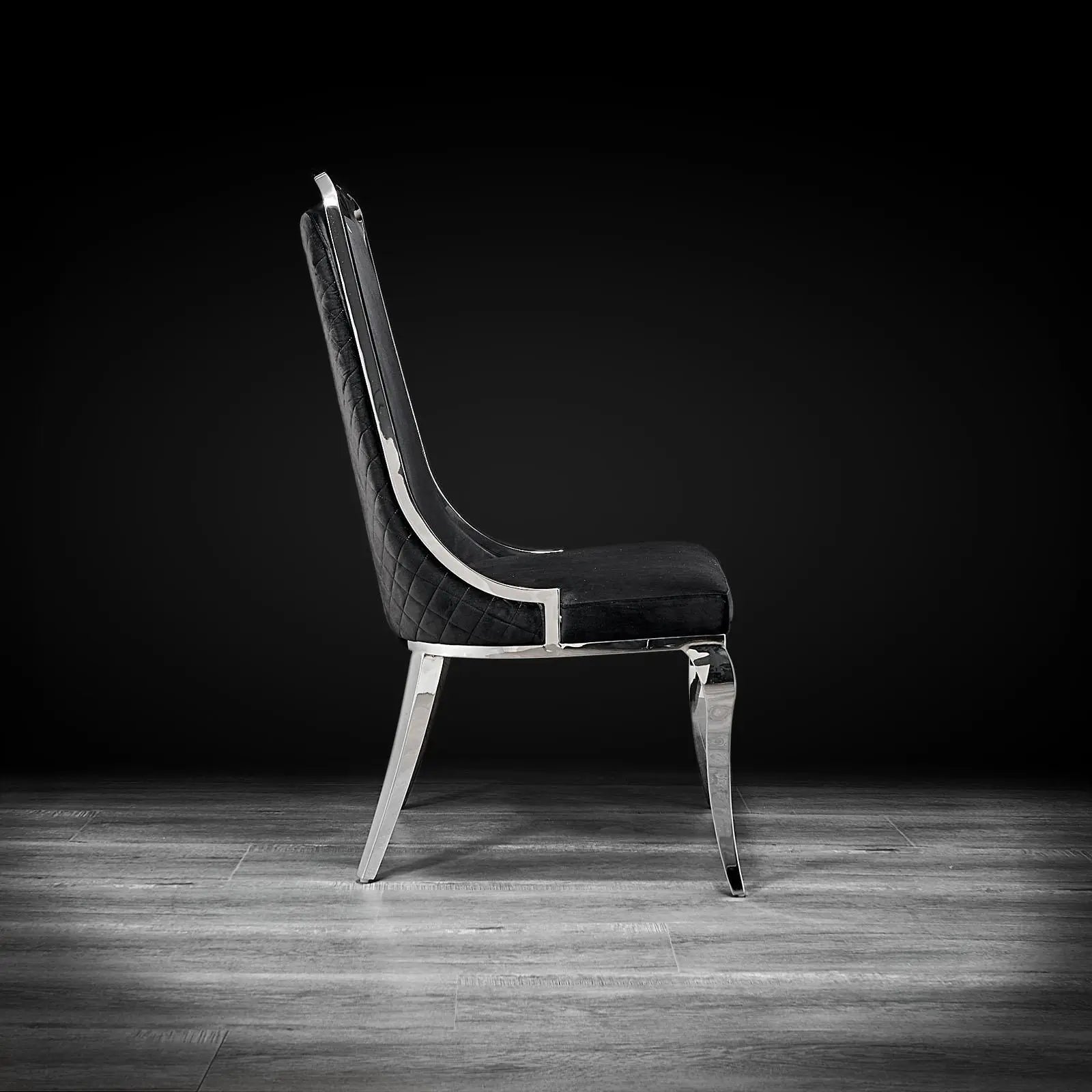 Milano Silver Black Roberto Grassie Dining Chair
