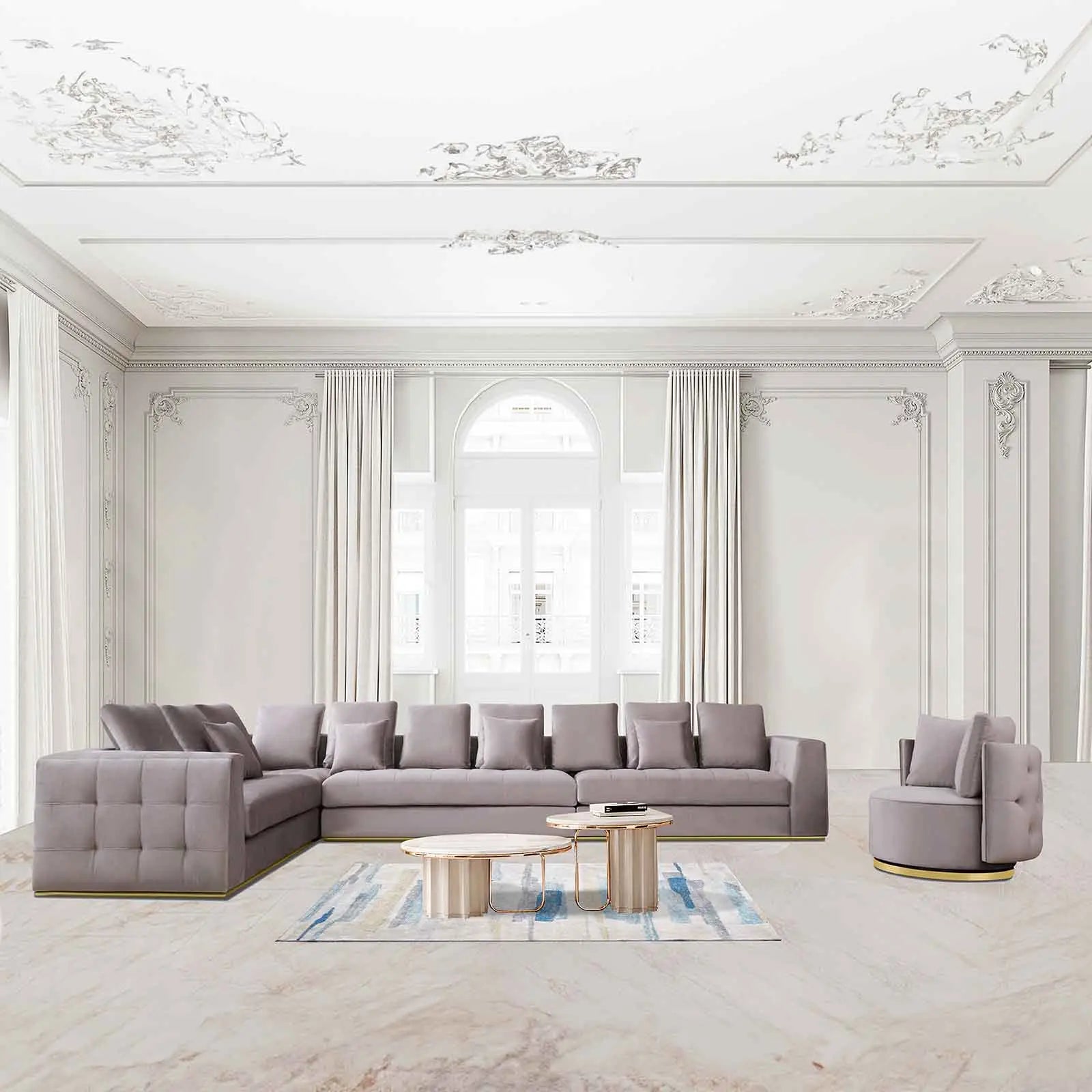 Mino Gray Roberto Grassie Sectional