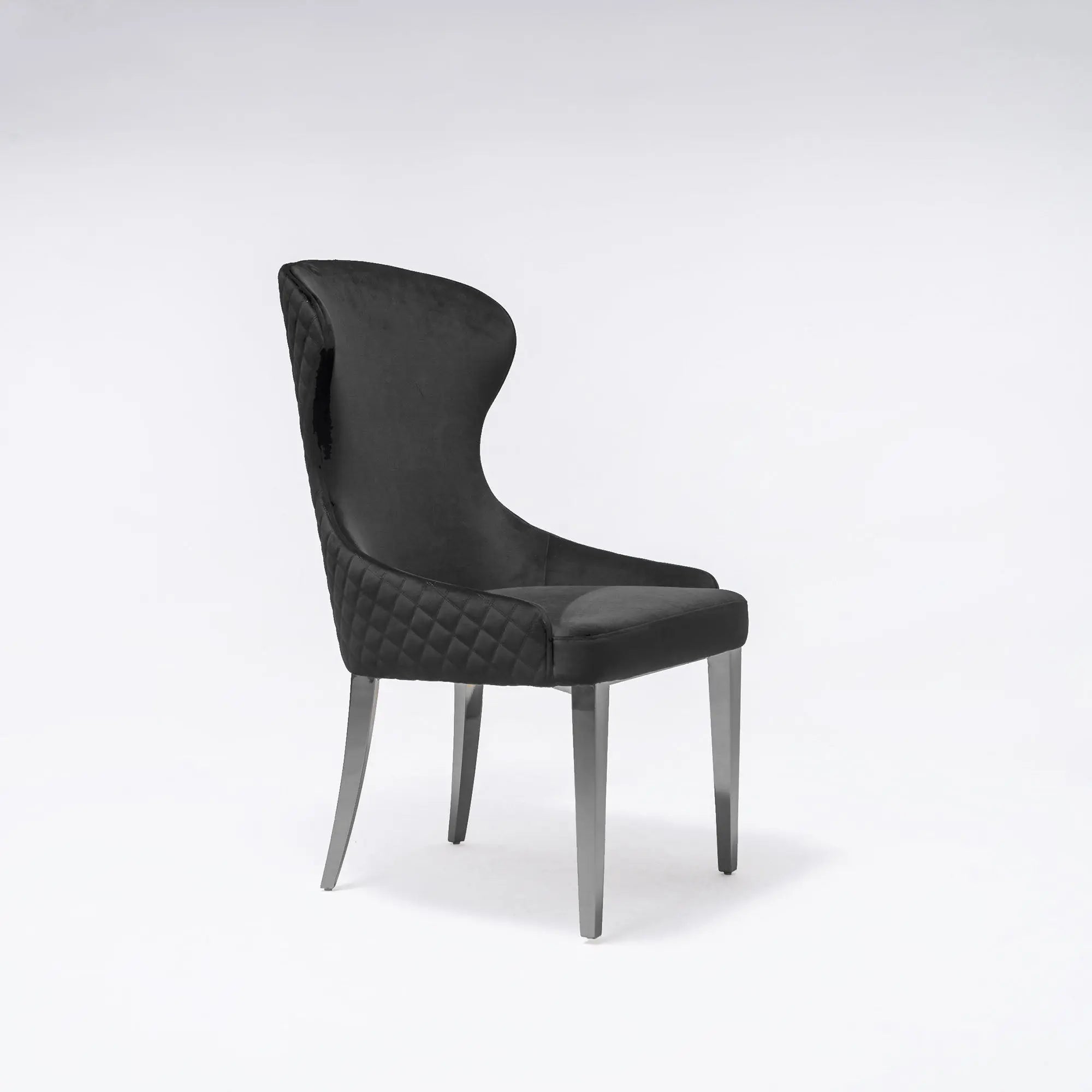 Modena Silver Dining Chair Black Roberto Grassie Furniture RG