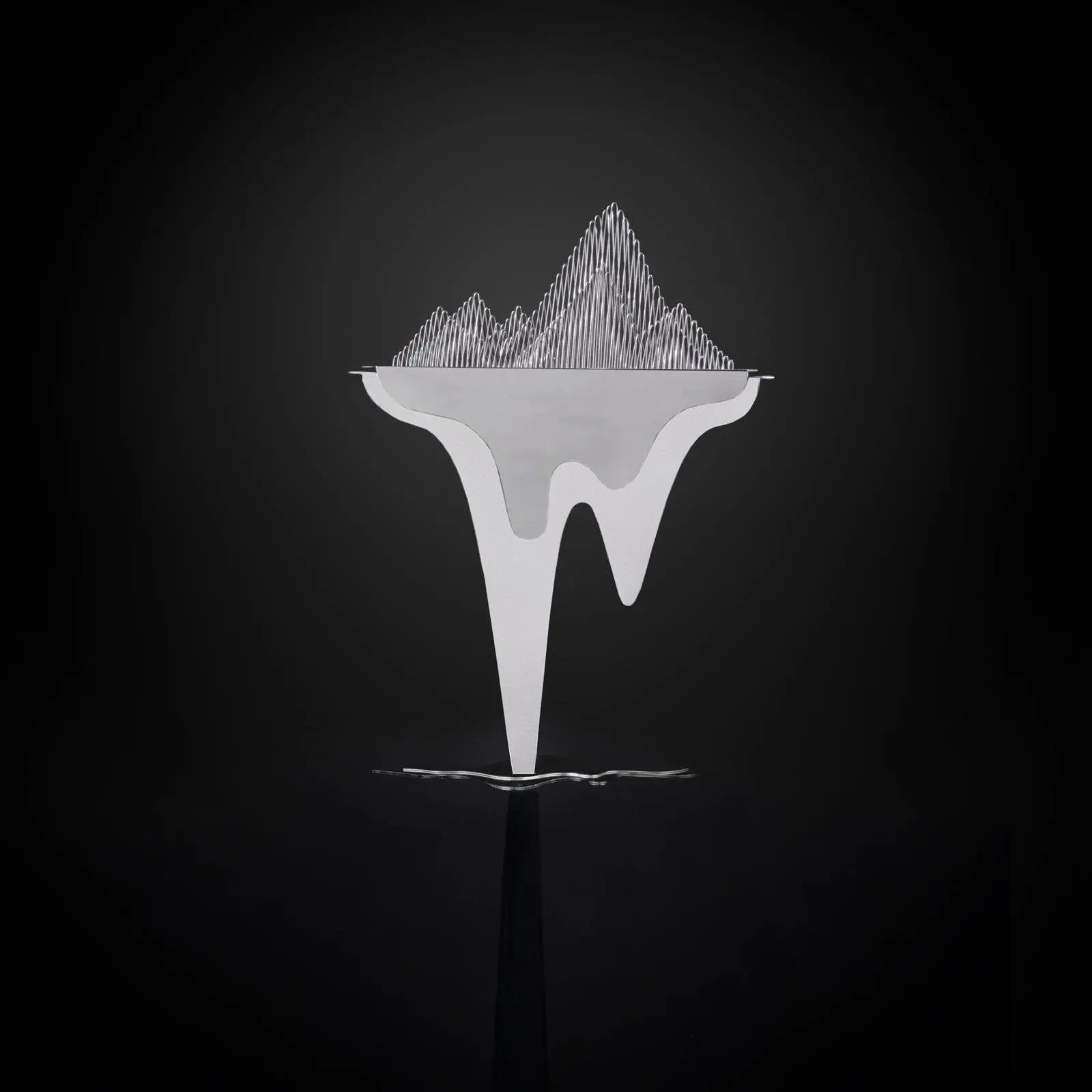 Mountain Voice Silver Small Modern Sculpture