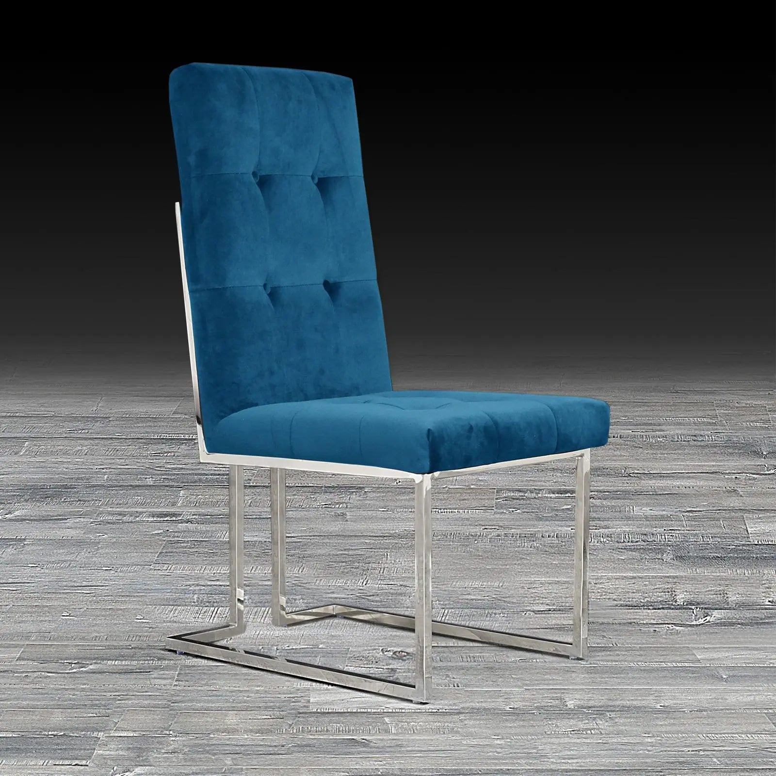New Cameron Blue Silver Stylish Dining Chair