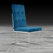 New Cameron Blue Silver Stylish Dining Chair