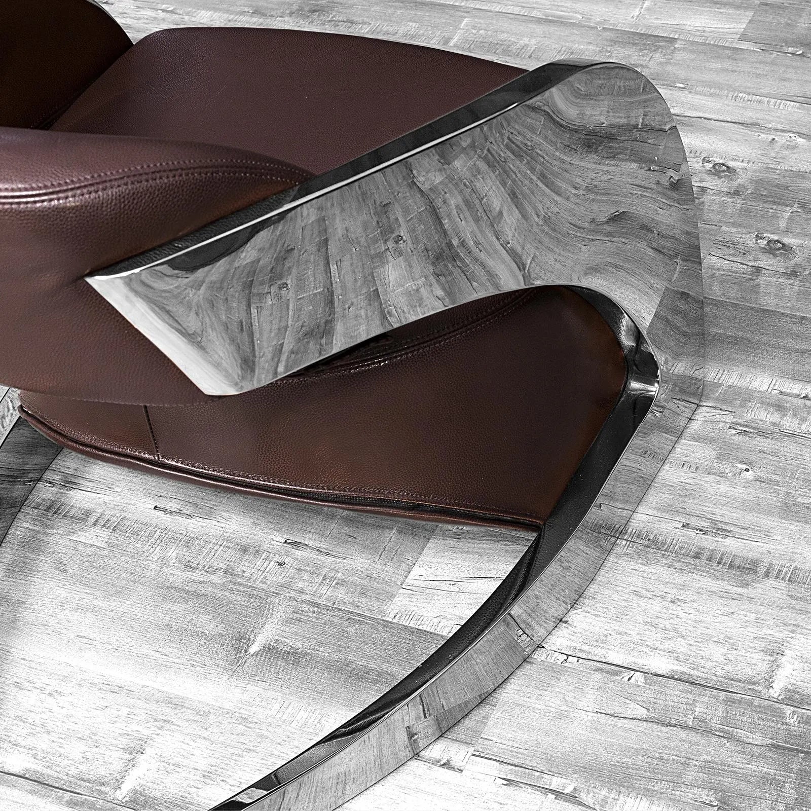 New Zetta Silver Brown Luxury Accent Chair